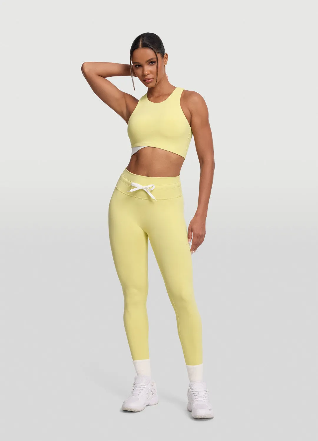 well - ventilated Minimalist Aesthetic Two-Tone Crop Top