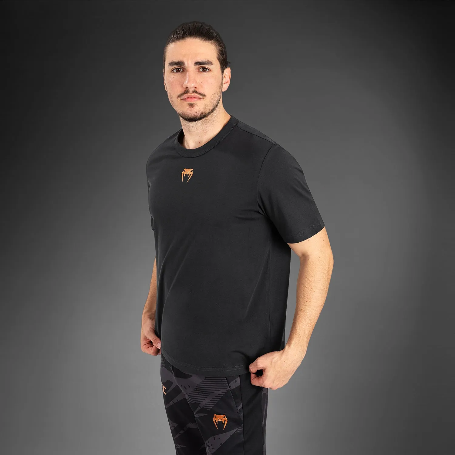 UFC Adrenaline by Venum Fight Week Men??s Short Sleeve T-shirt - Charcoal Grey Flexible Neckline Fashion and Comfort