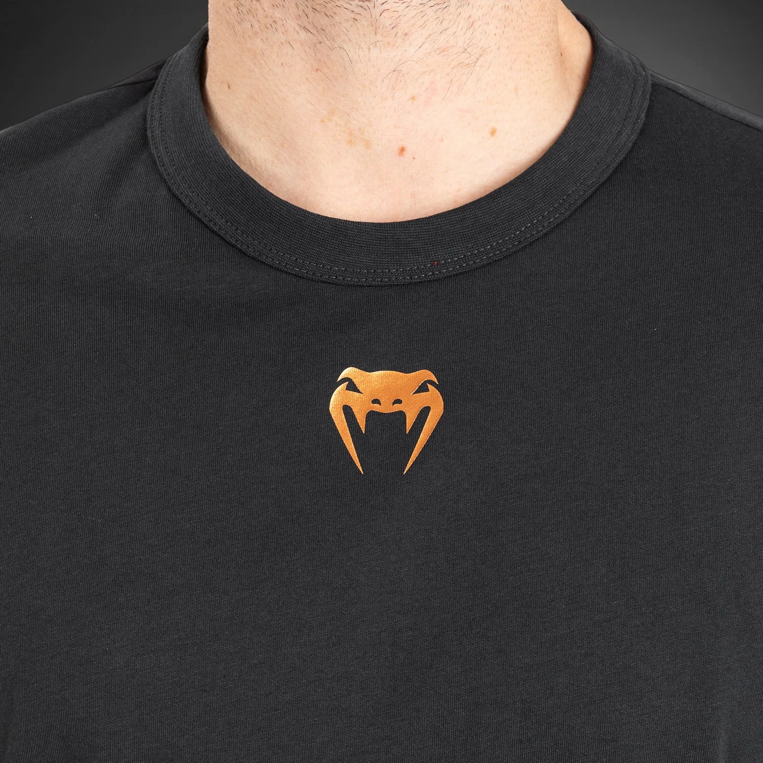 UFC Adrenaline by Venum Fight Week Men??s Short Sleeve T-shirt - Charcoal Grey UV resistant Classic Crew Neck