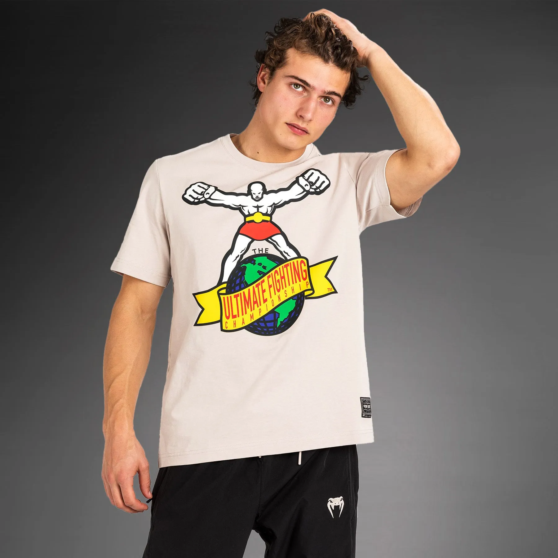 Foam Print Detail UFC by Venum Ulti-Man T-Shirt - Beige