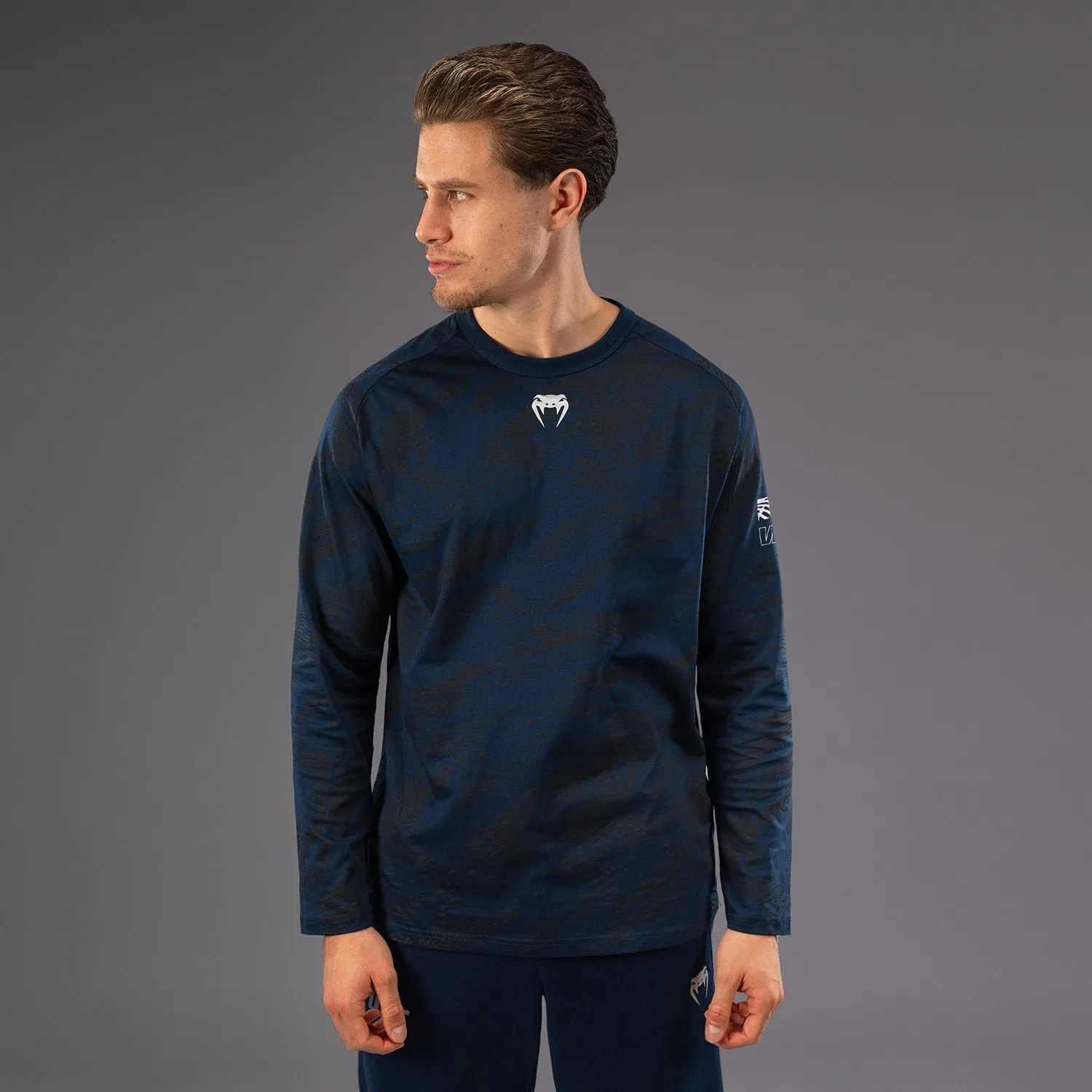 UFC Fusion by Venum Fight Week Men??s Long Sleeve T-Shirt - Oceanic Blue MultipurposeUse Quick Drying