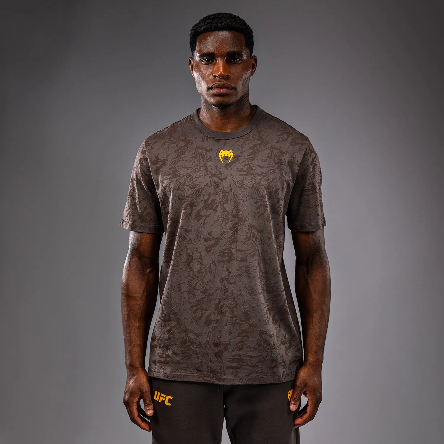 Active Layer SustainableManufacturing UFC Fusion by Venum Fight Week Men??s Short Sleeve T-Shirt - Earthen Brown