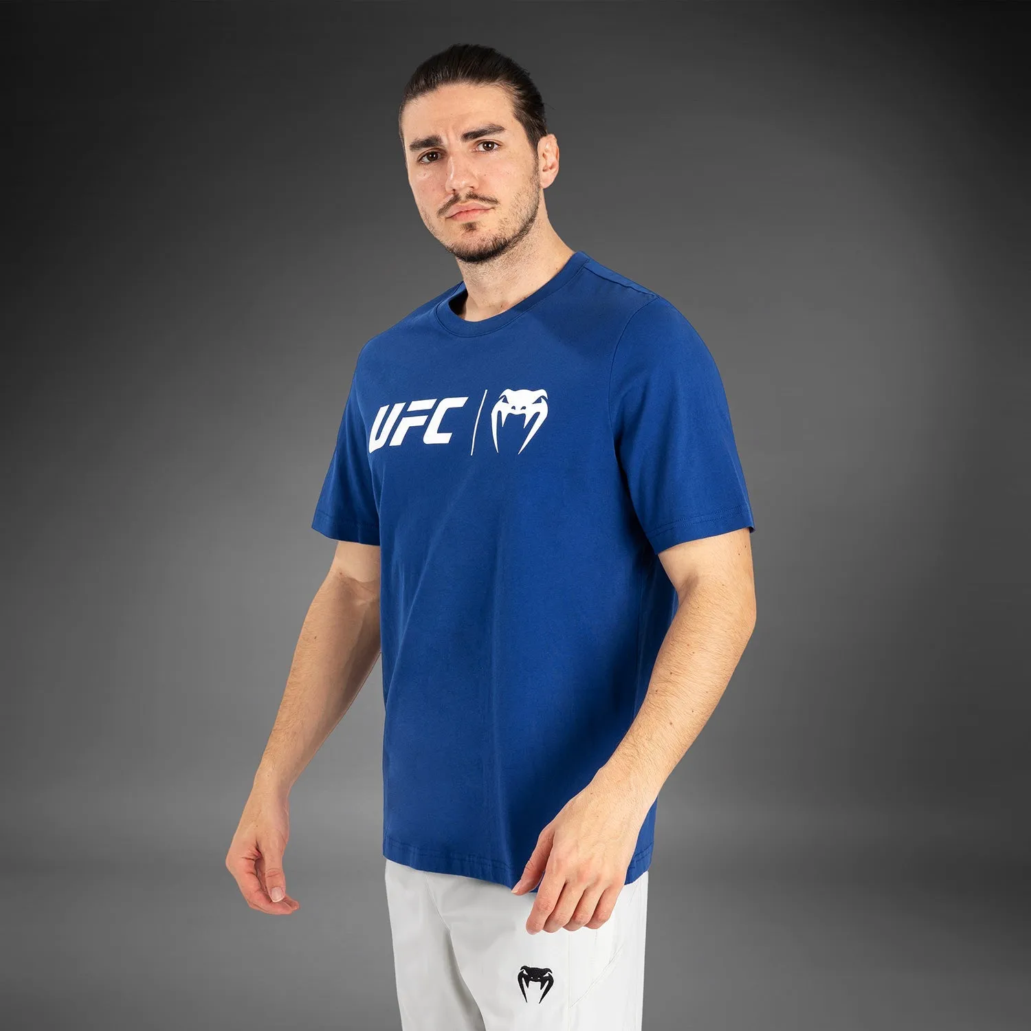 UFC Venum Classic  T-Shirt - Navy Blue/White LightweightBlend