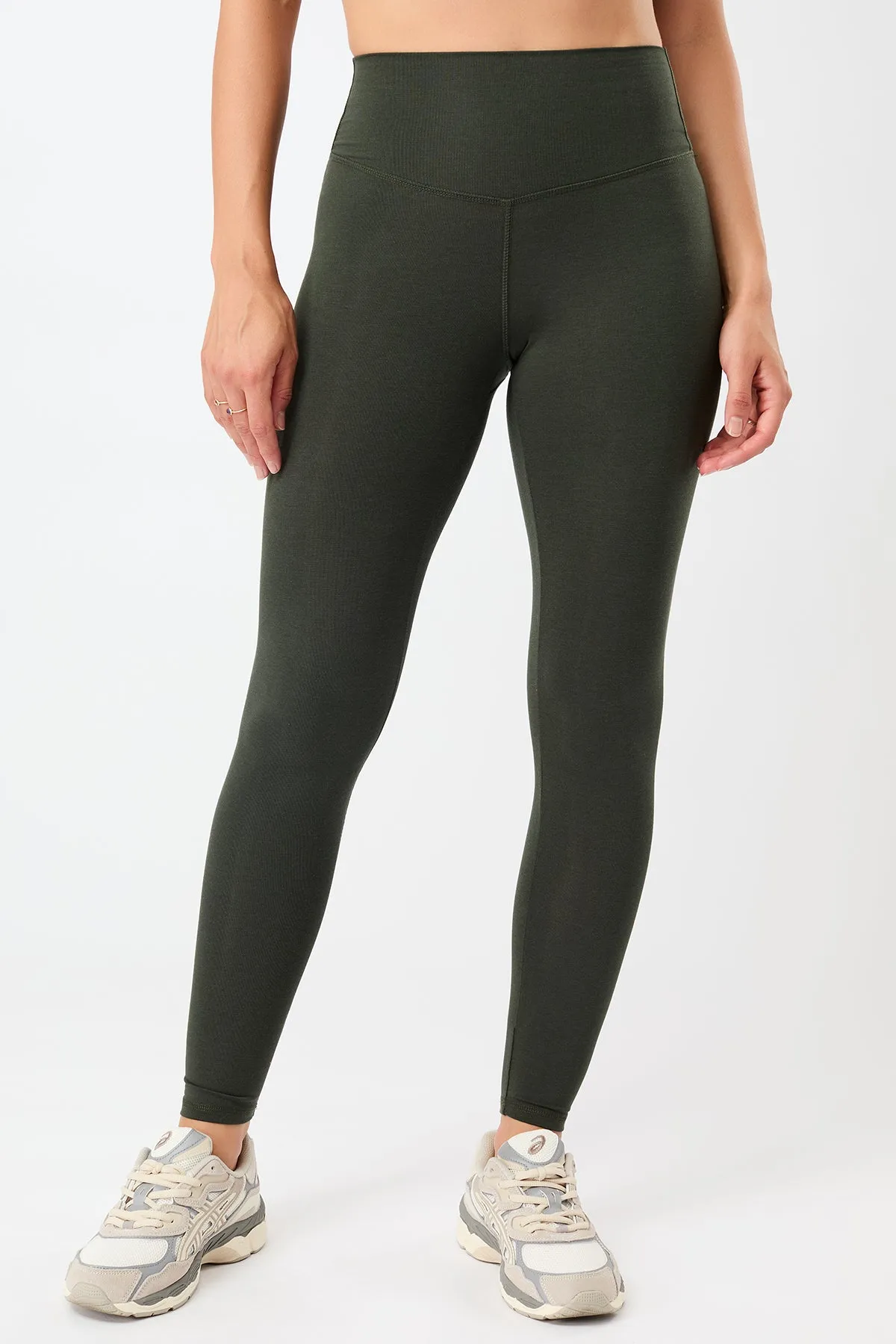 Power Stretch Sporty Style Best Loved Legging - Dark Olive