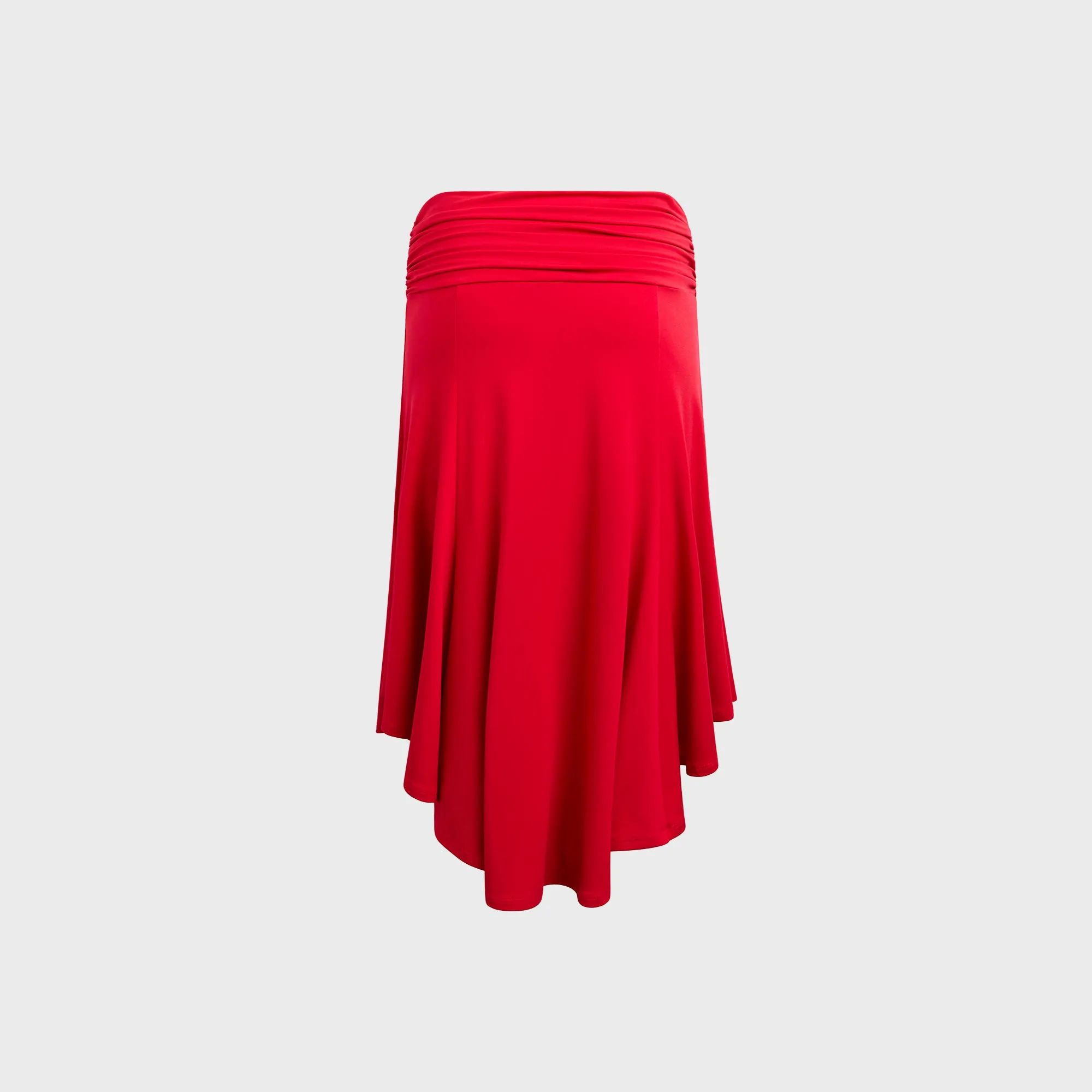 GUIZIO Soffiano Midi Skirt - Red Love Winter Layering