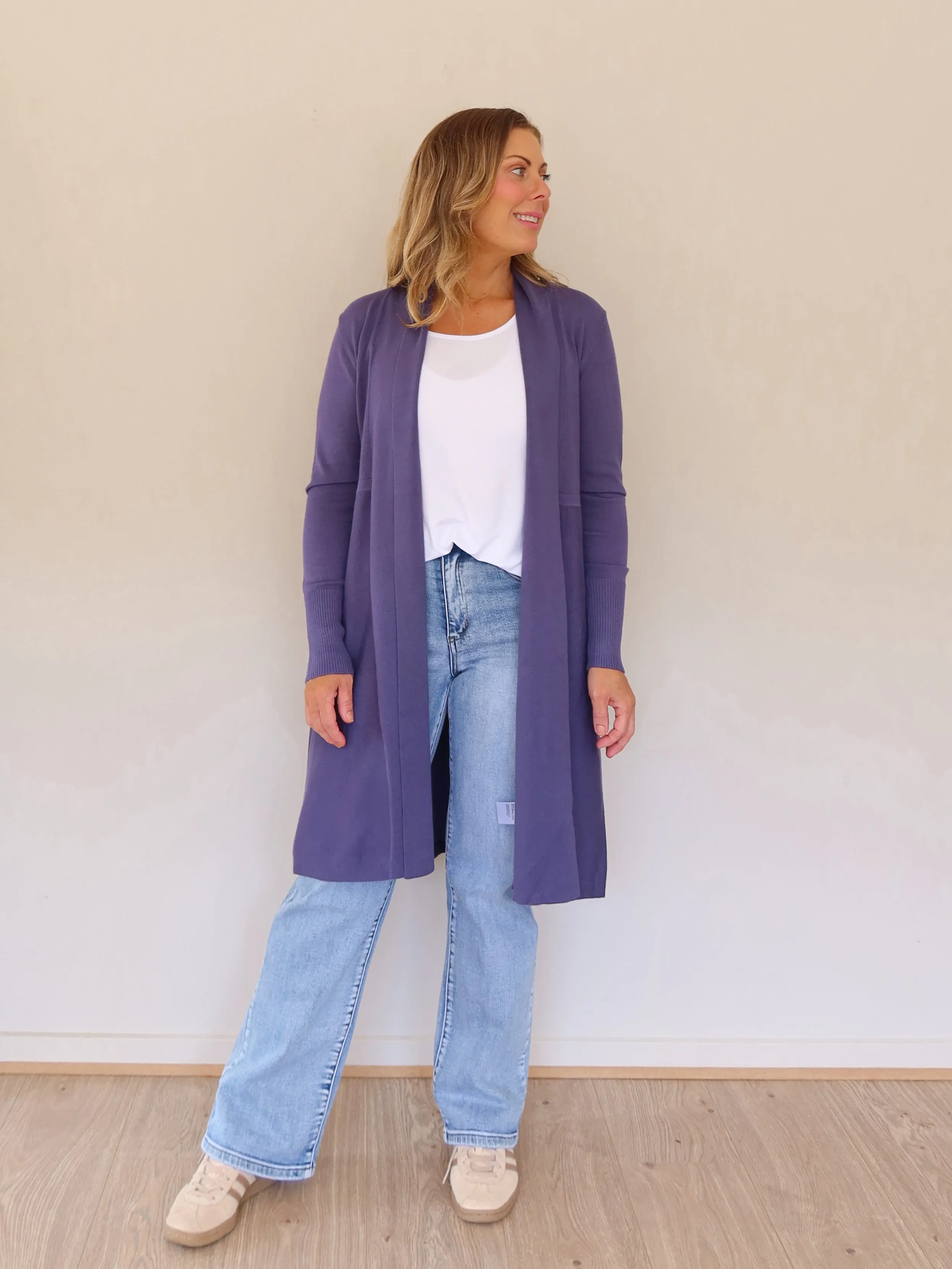 Breathable Layer Rowan Cardigan - Indigo