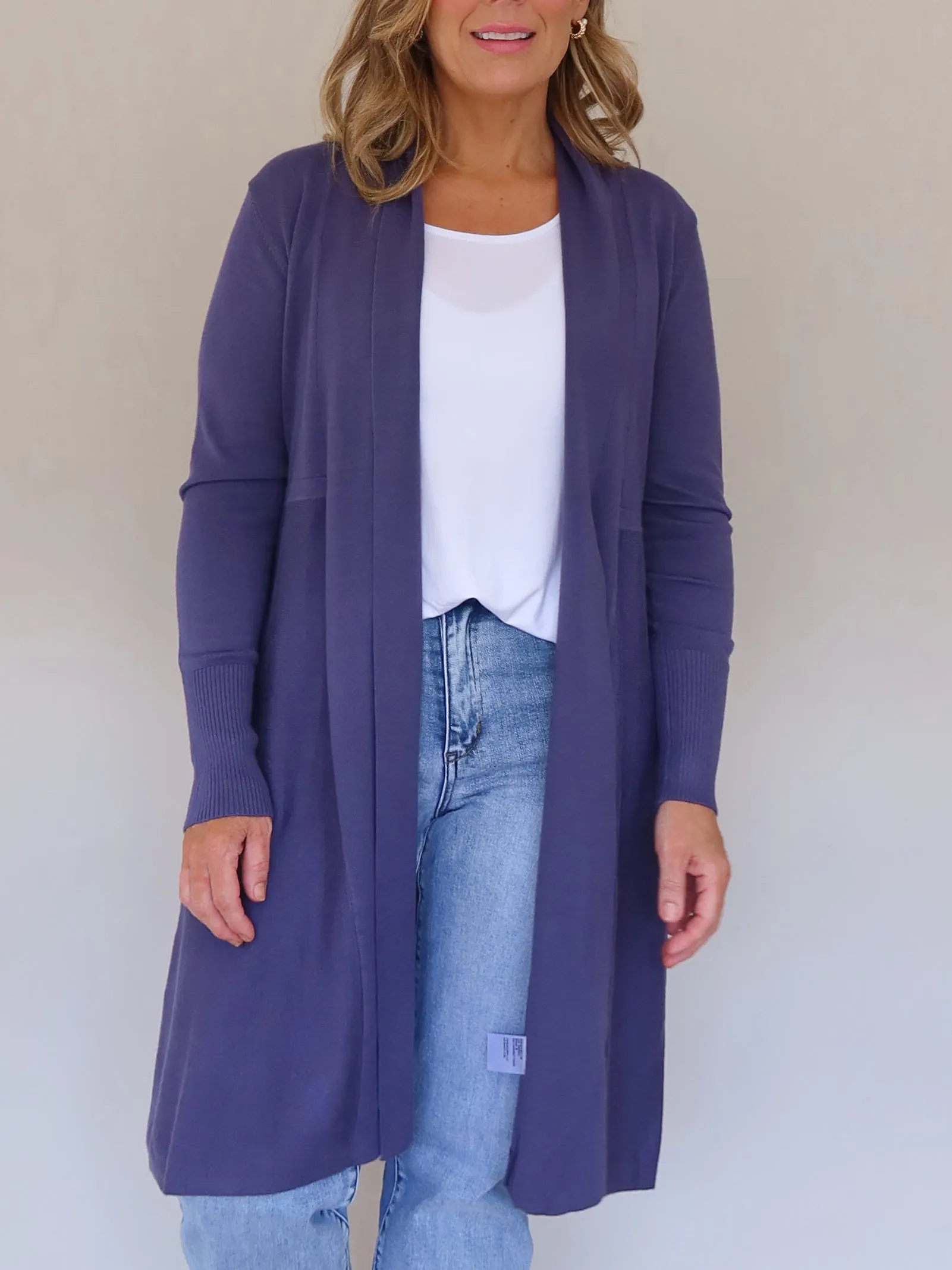 Rowan Cardigan - Indigo Easy Layering