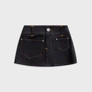 Teen Fashion Smart Comfort Veneda Carter Low Rise Micro Mini Skirt - Denim