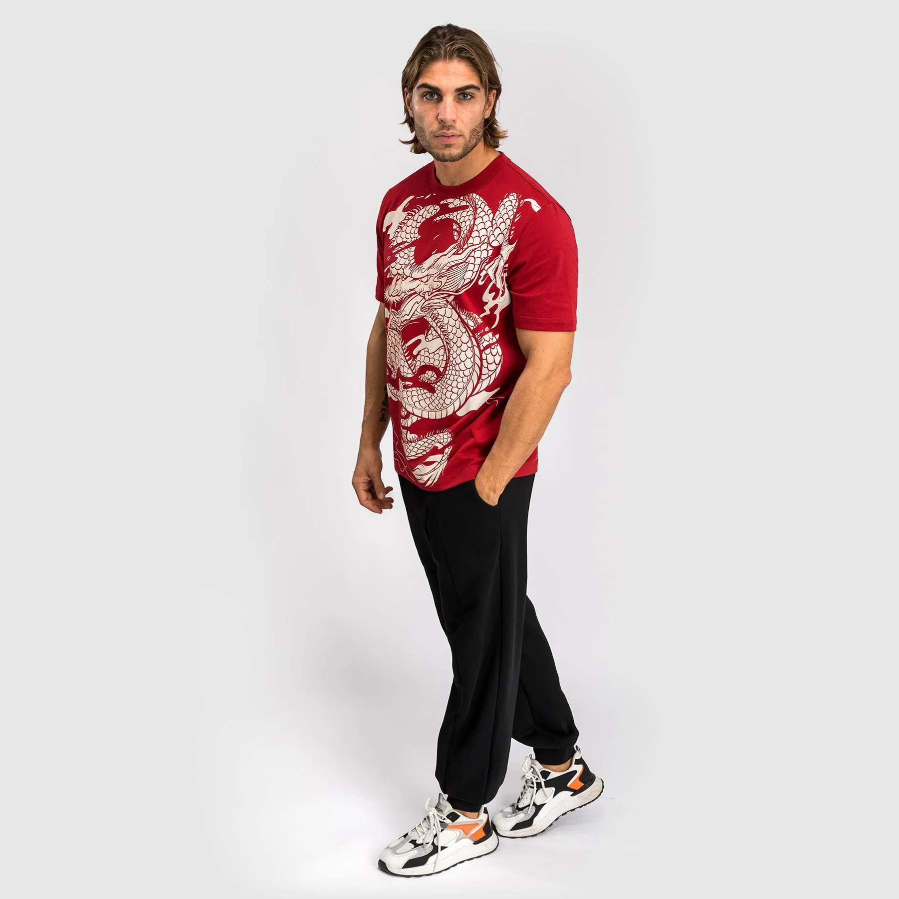 Venum Dragon??s Flight Men??s T-Shirt - Cherry Red/Cream White hypoallergenic material