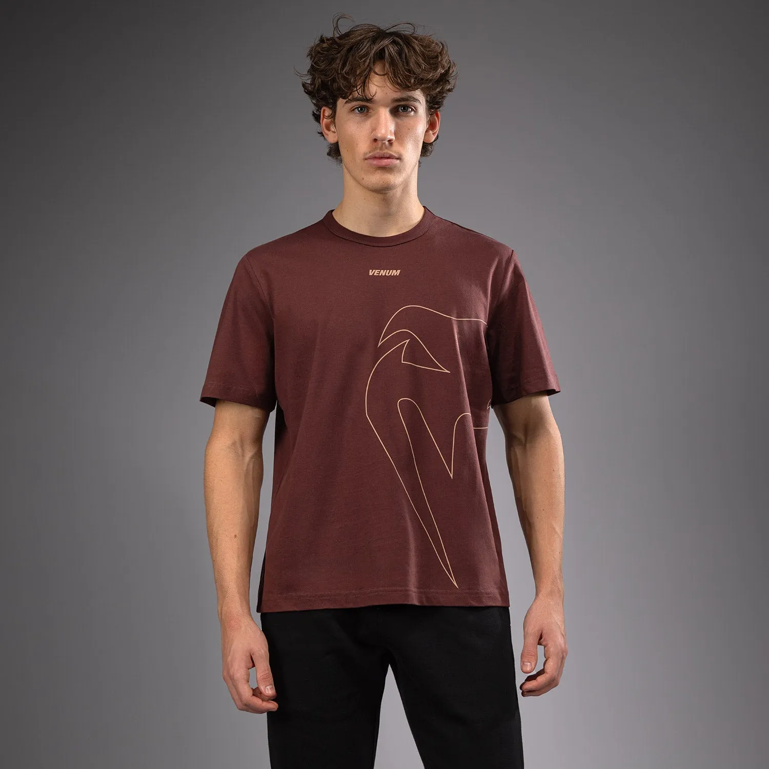 Modern Comfort Style Recycled Polyester Blend Venum Giant Connect T-Shirt - Chocolate Brown