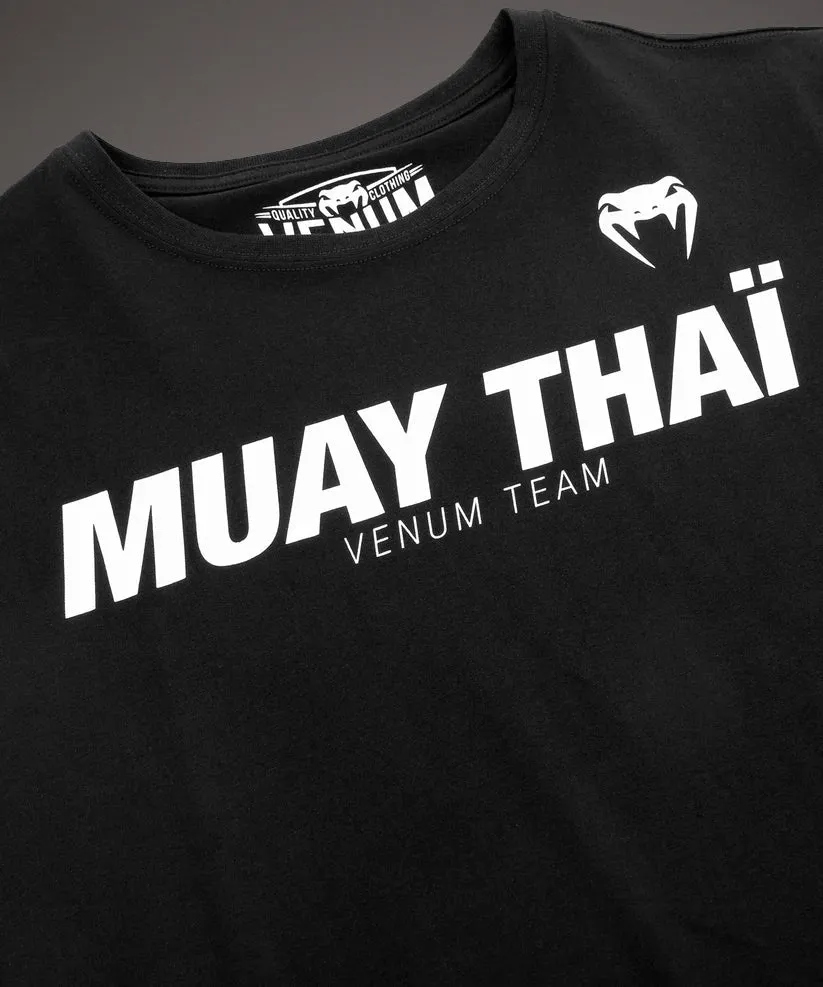 Venum Muay Thai VT T-shirt - Black/White Timeless Layering Contrast Inner Binding
