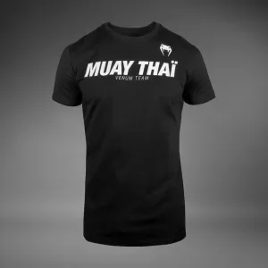 Venum Muay Thai VT T-shirt - Black/White BiodegradableMaterial Stretchable Knit