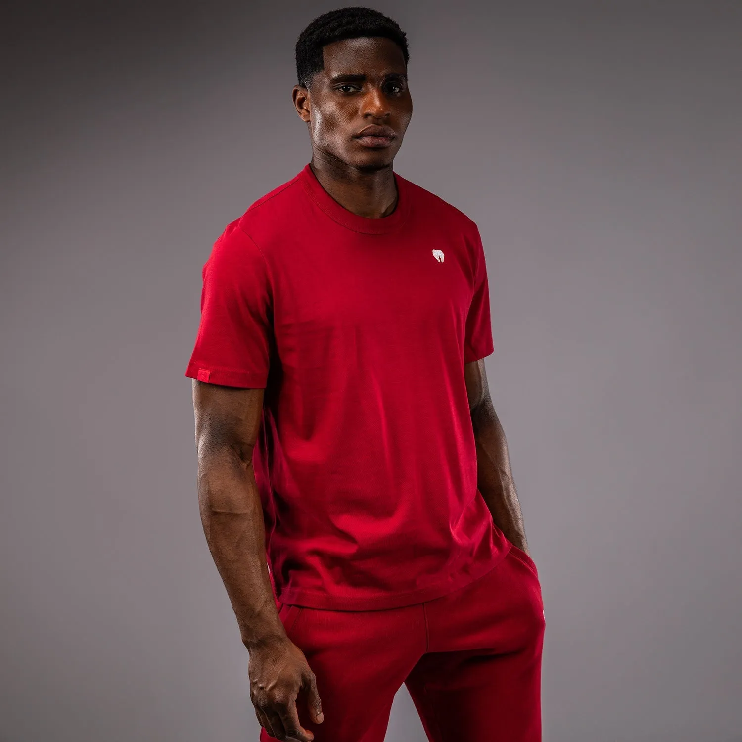 Trendy Vibes Wear Modern Casual Venum Silent Power T-Shirt - Cherry Red