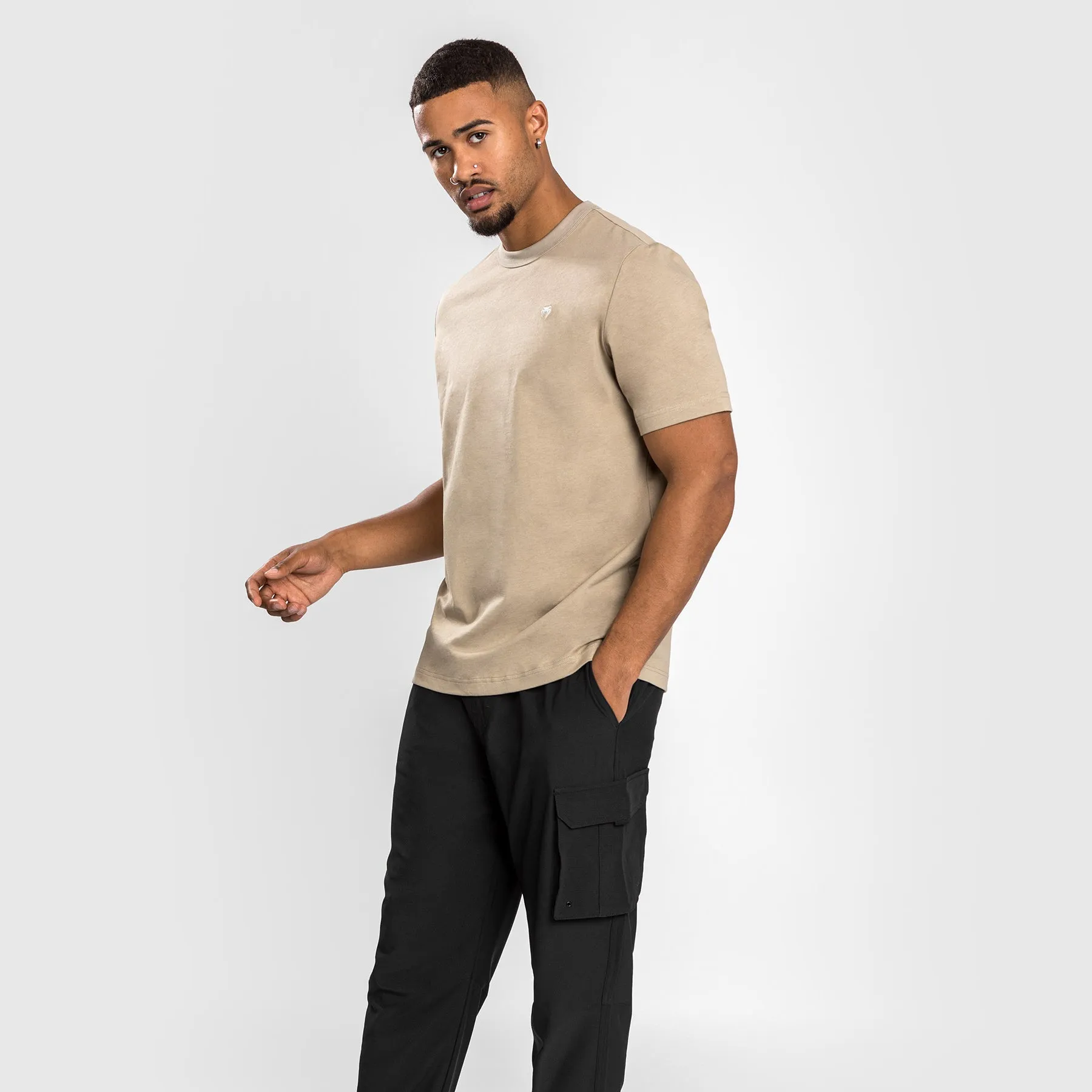 Venum Silent Power T-Shirt - Sand Stretch Fabric Technology Laser Cut Edges