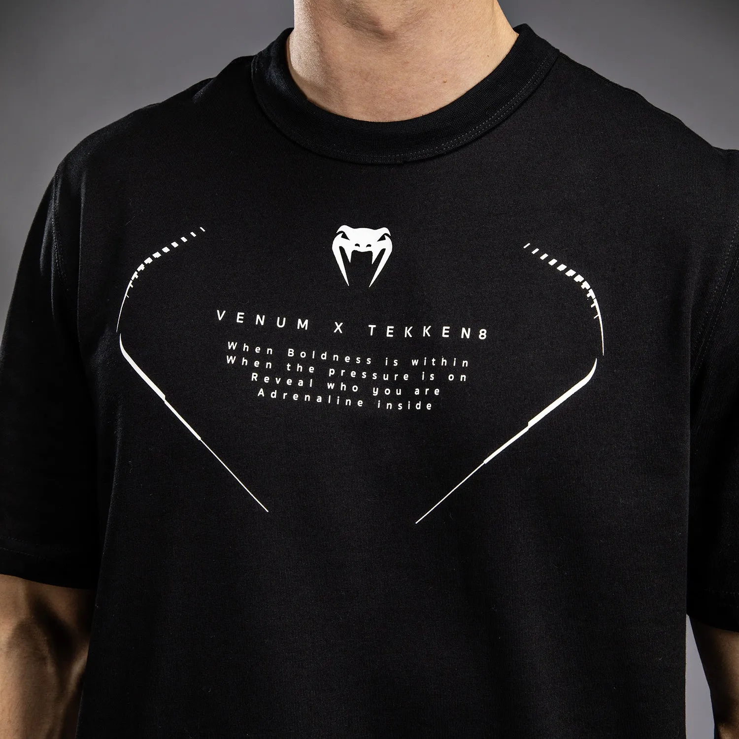 Venum x TEKKEN 8 - Jin Kazama T-Shirt - Black/Black/White Ultimate Fit