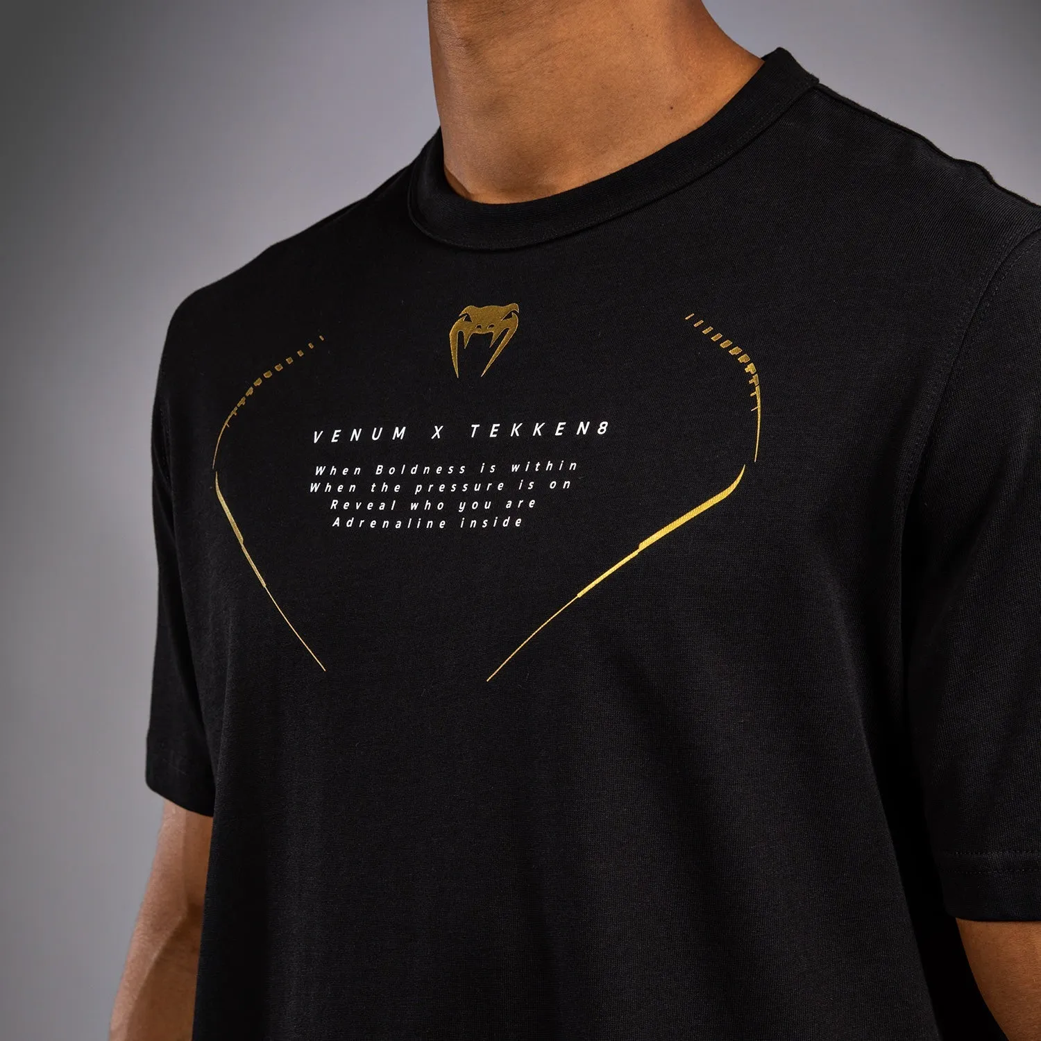 Venum x TEKKEN 8 - Marshall Law T-Shirt - Black/Red/Gold Street Comfort Style Chic Design