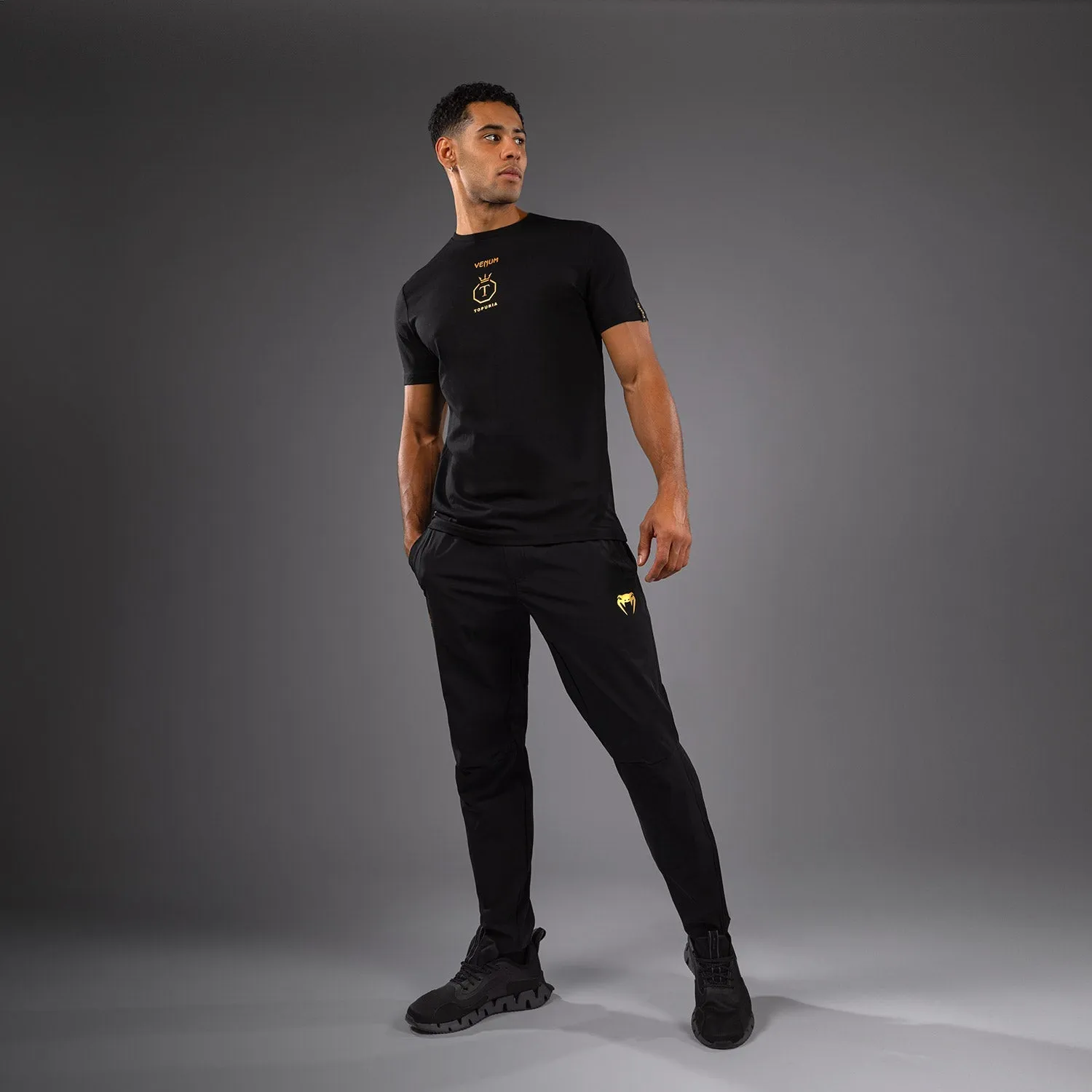 Venum x Topuria Unmatched Edition T-Shirt - Black/Gold Active Flex