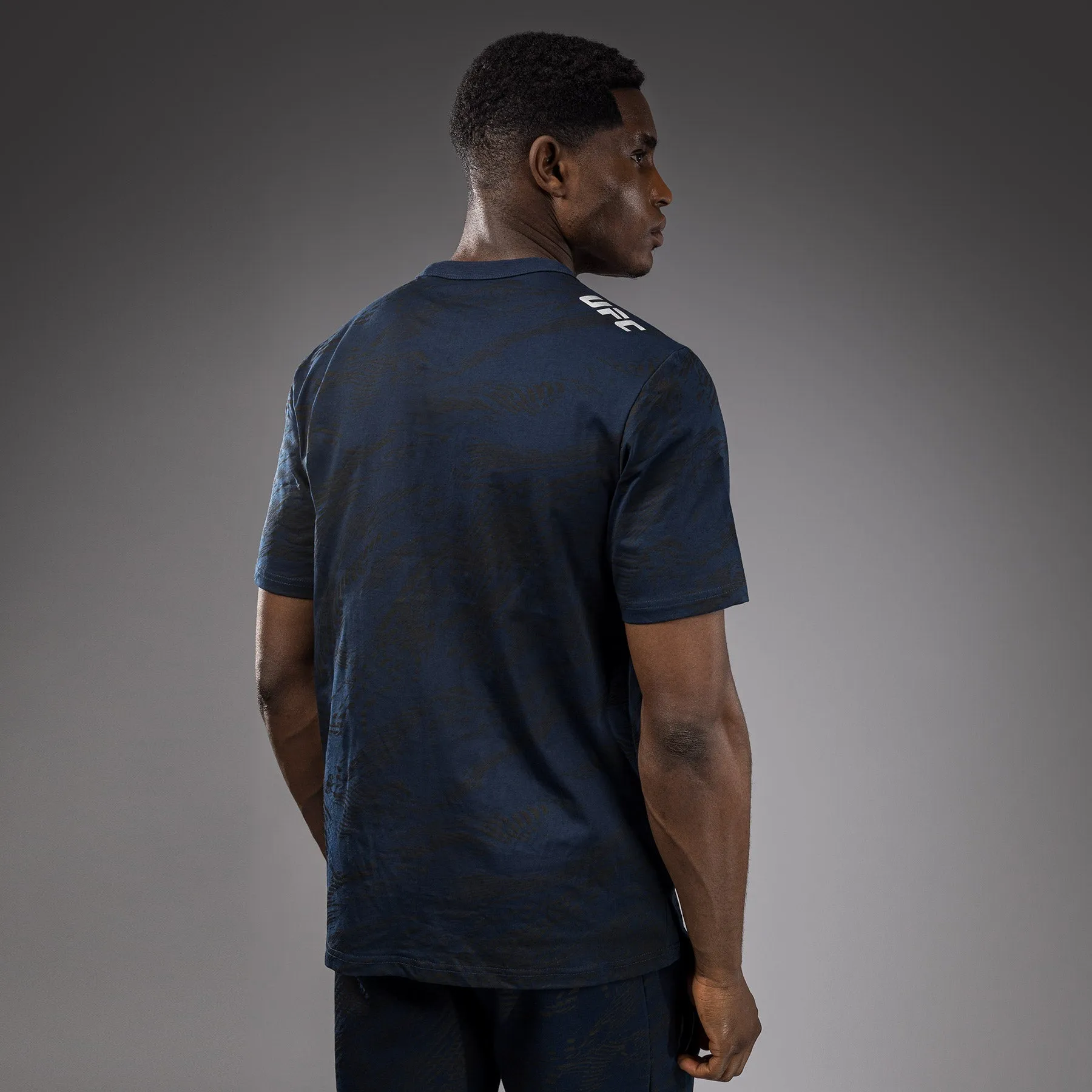 UFC Fusion by Venum Fight Week Men??s Short Sleeve T-Shirt - Oceanic Blue Simple and Relaxed Cozy Layers