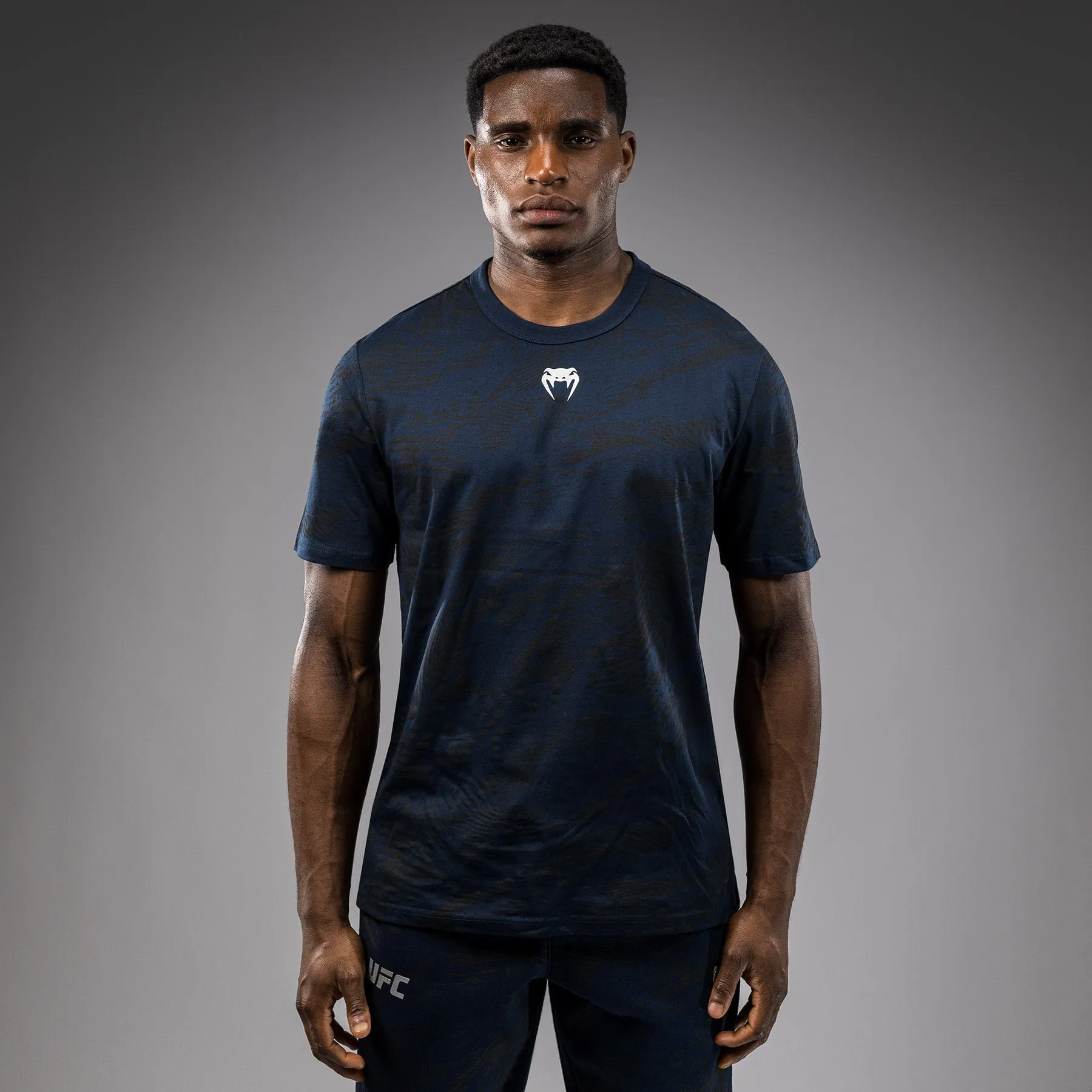 Fresh Style Trend Breathable mesh UFC Fusion by Venum Fight Week Men??s Short Sleeve T-Shirt - Oceanic Blue