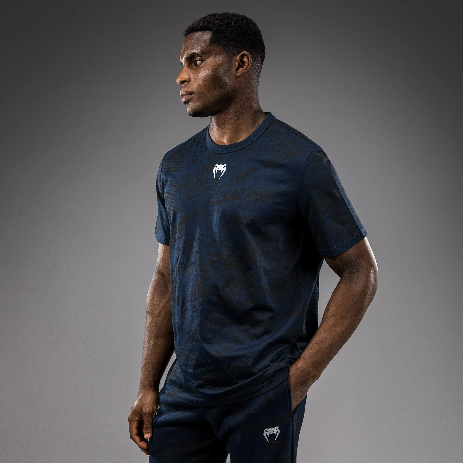 UFC Fusion by Venum Fight Week Men??s Short Sleeve T-Shirt - Oceanic Blue All Purpose Wear Durable Knit Structure