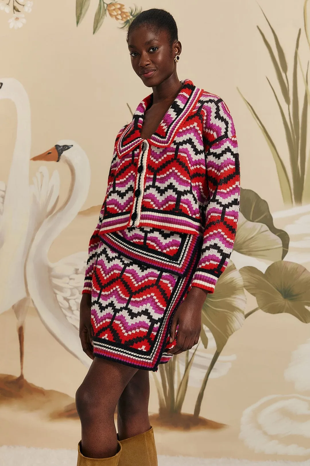 Multicolor Ombre Hearts Knit Skirt Budget Friendly Design innovation