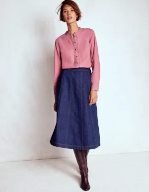 Hygroscopic Fiber Essential Casual Victoria Cord Shirt-Blushing Rose