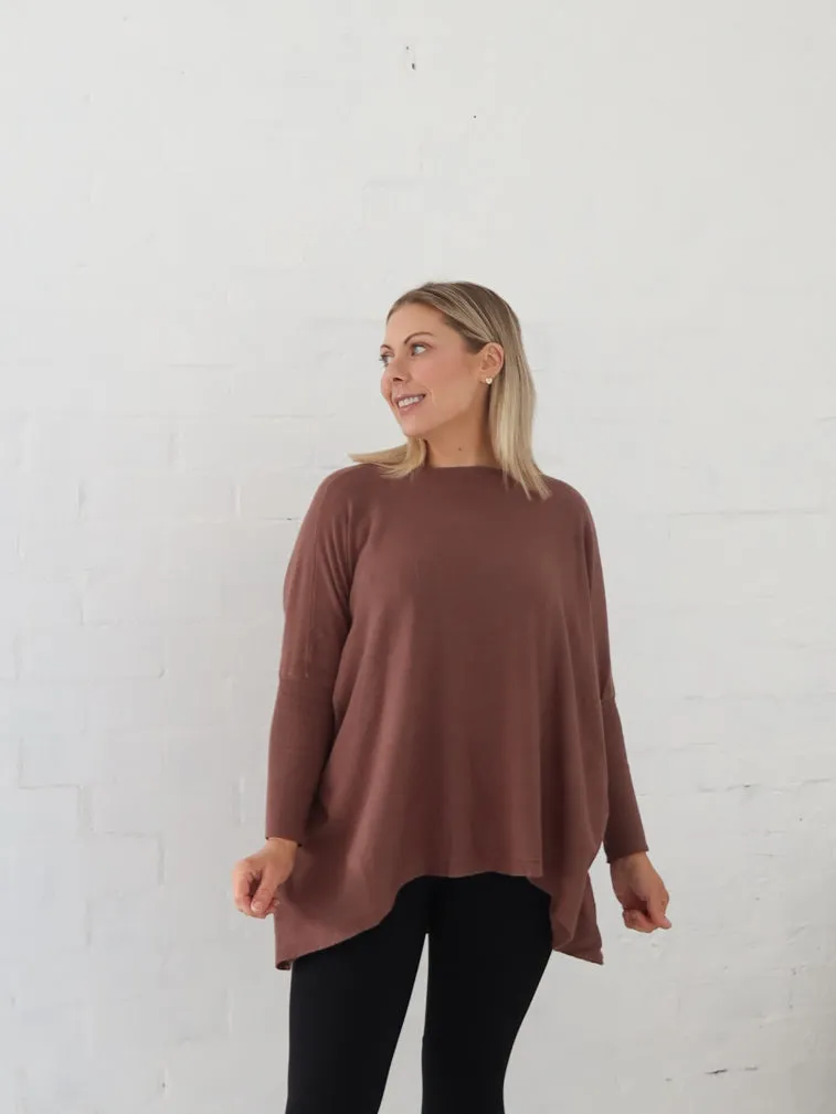 Scout Knit - Chocolate Soft Ribbed Texture