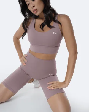 Compression Fit Dusty Pink Strappy Back Top