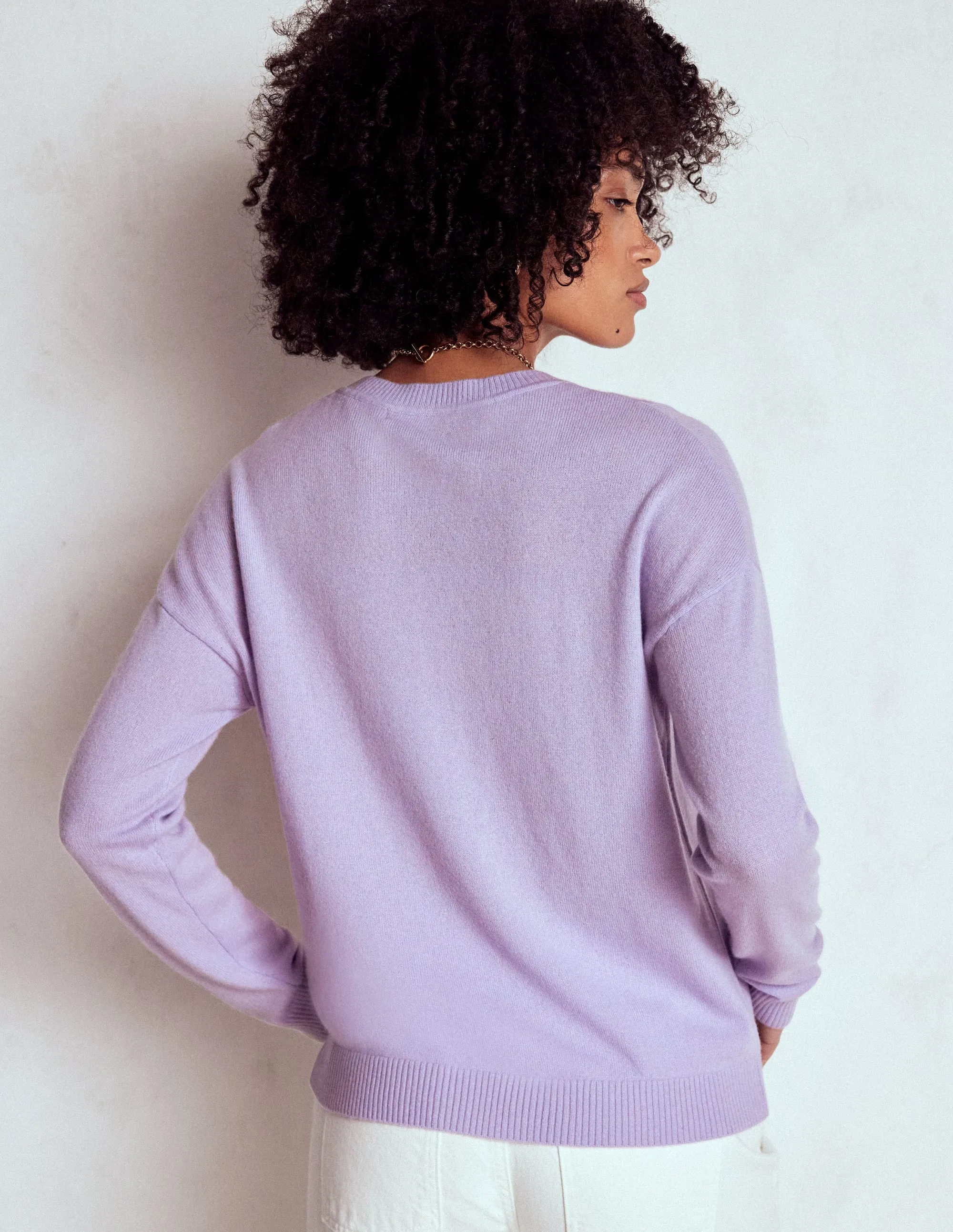Daily Essential Quick Fit Lydia Cashmere Jumper-Purple Heart