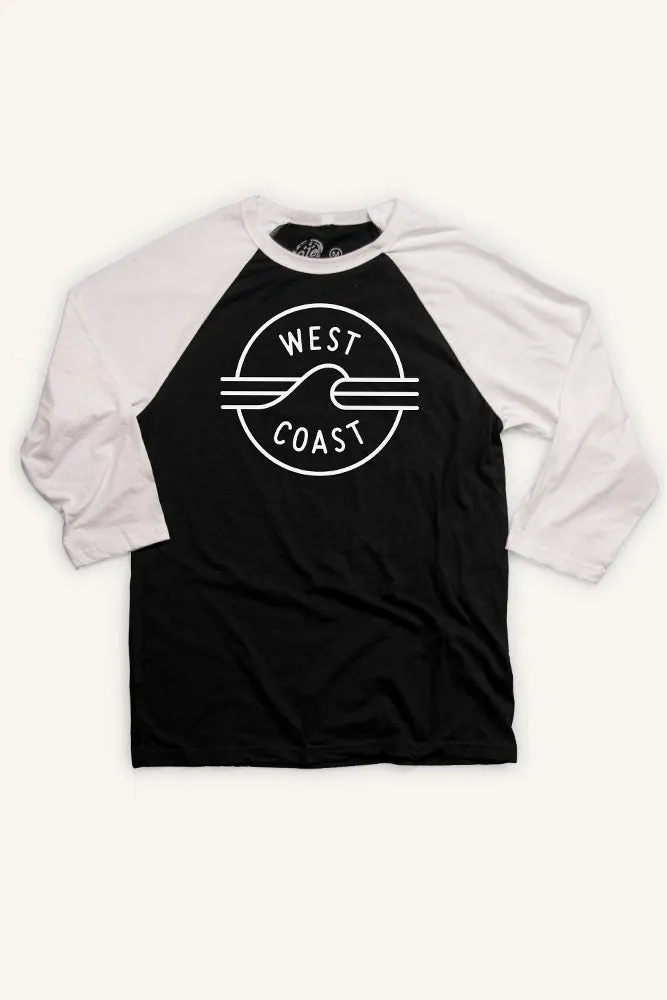 Casual Comfort Wear Soft and Flexible West Coast Baseball Shirt (Unisex)