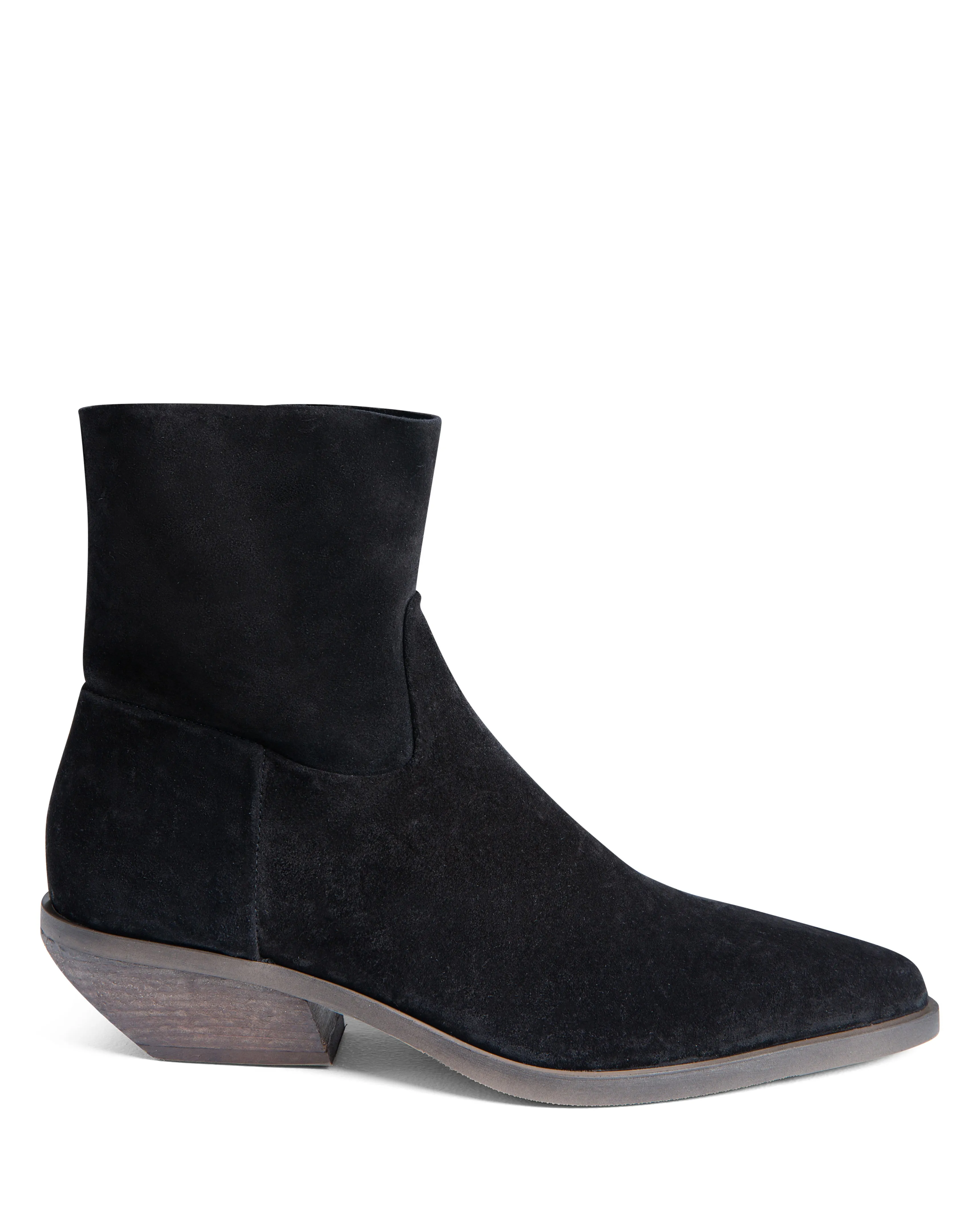Western Ankle Boot Black Suede E4519 Adventure Time