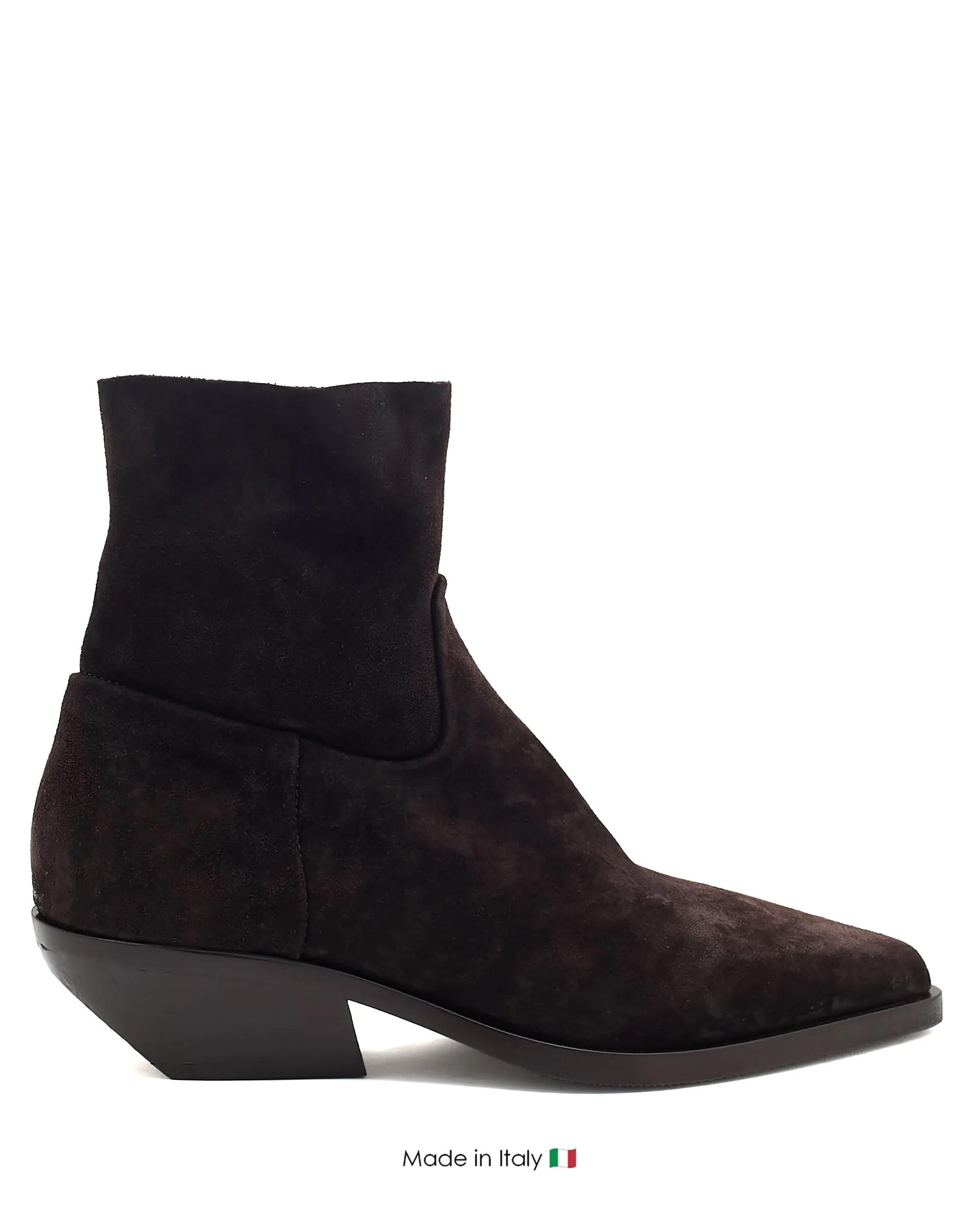 Wear resistant Western Ankle Boot Dark Brown Suede E4519