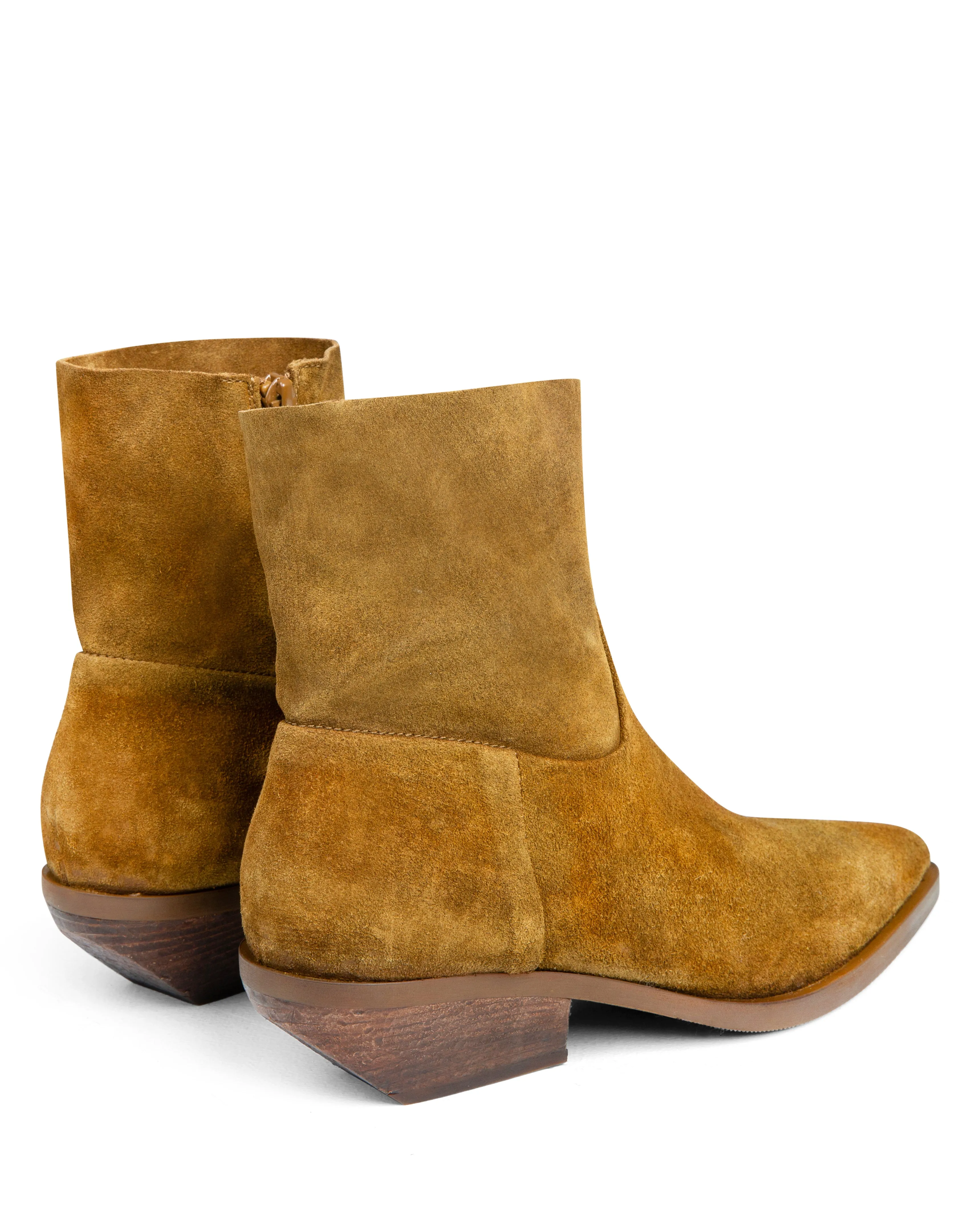 Ski Lodge Suede Feel Western Ankle Boot Tan Suede E4519