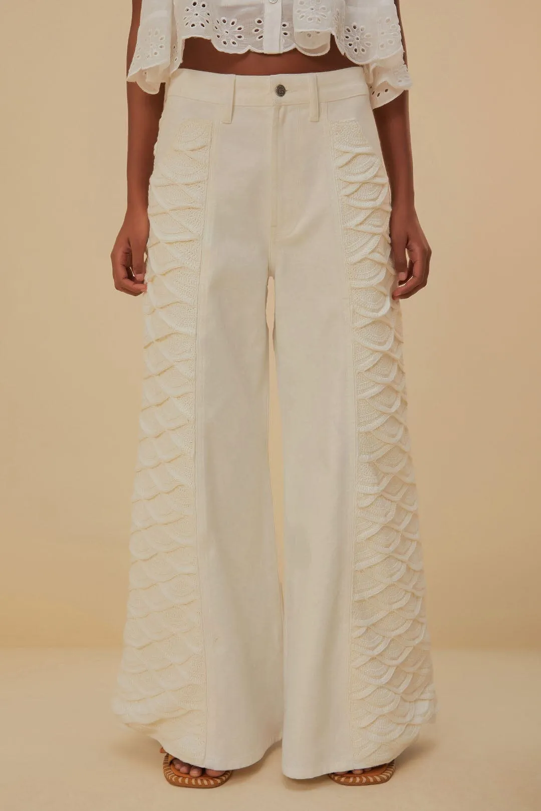 White Crochet Pants Cool Comfort