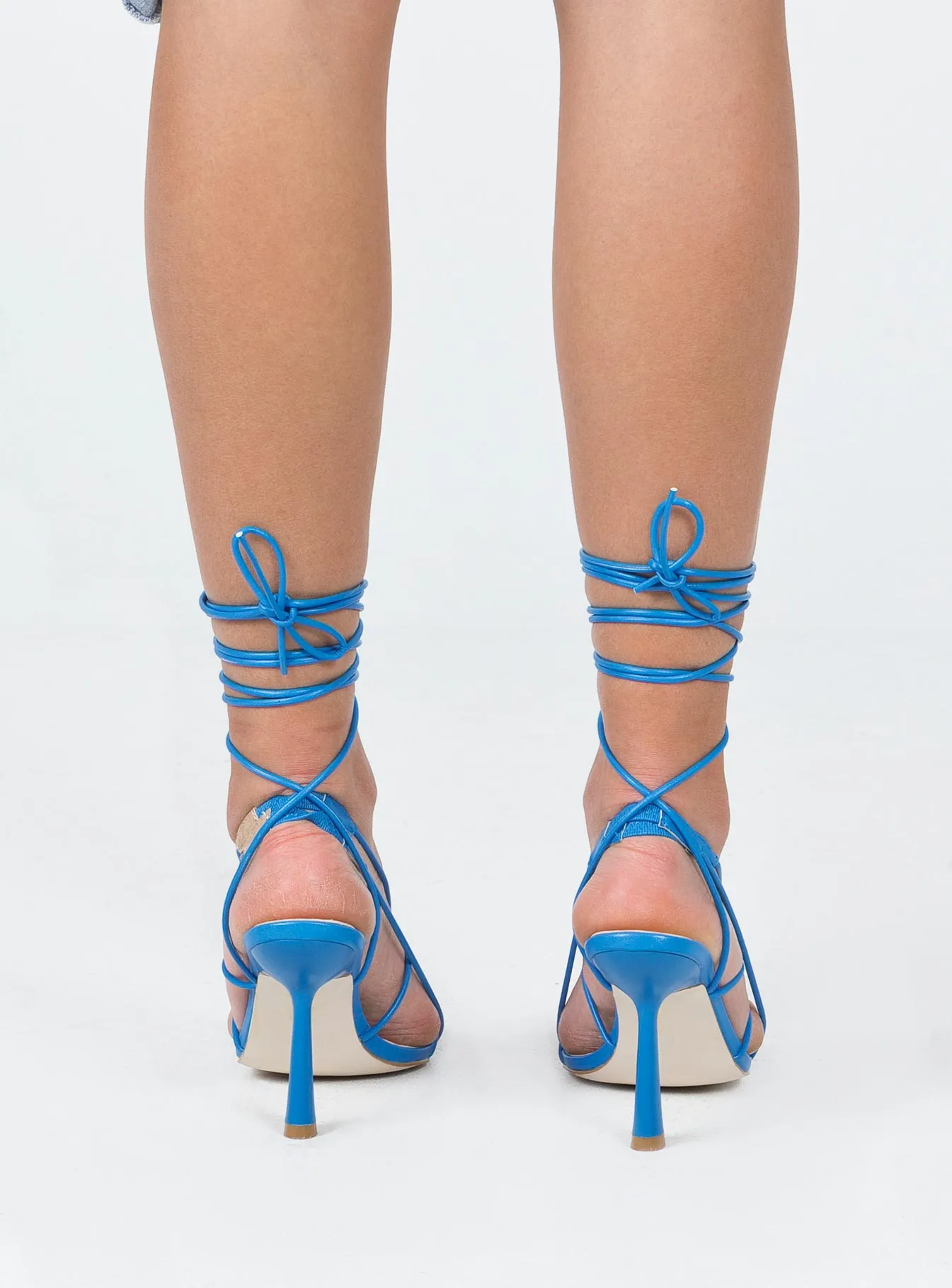 Silva Strappy Heels Blue Luxe Mood Chic Boots