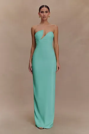 NonSlipClosure Dainty Finish Winston Strapless Sequin Maxi Dress - Lagoon