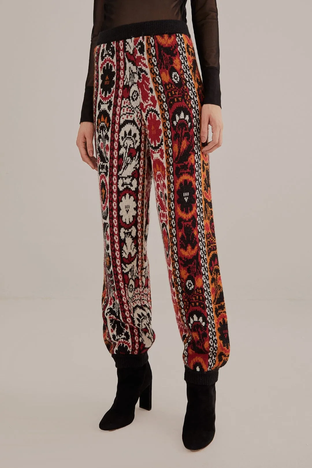 Comfy Movement Moisture control Winter Stripes Knit Jogging Pants