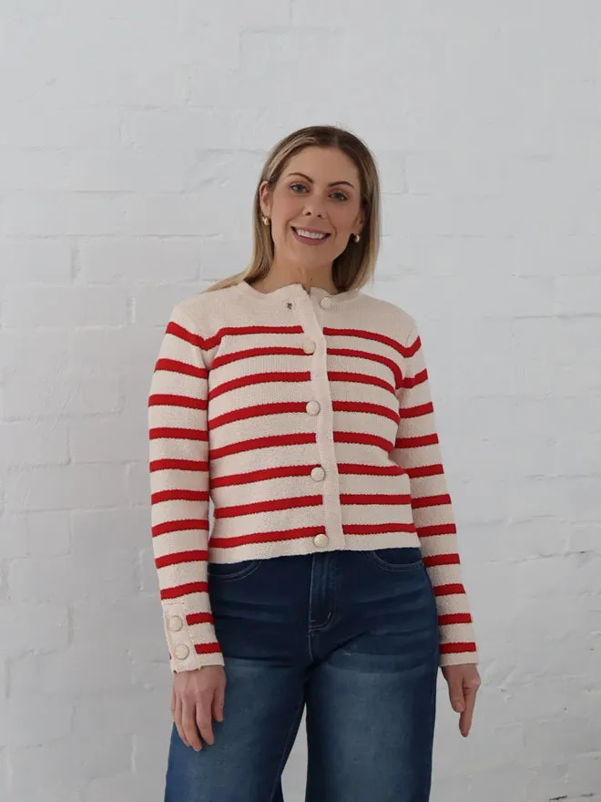 AntiSnag Surface Lightwear Look Blanca Cardigan - Red