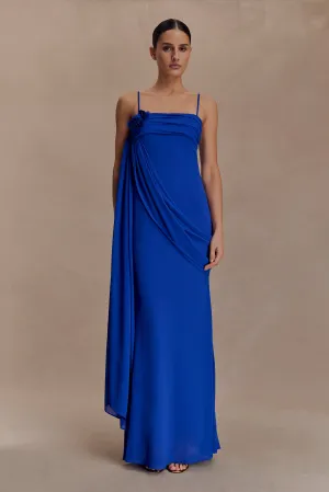 Street Casual Leena Chiffon Maxi Dress - Cobalt