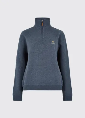 Seasonal Warmth Year Round Castlemartyr Women's Quarter Zip Sweatshirt - Denim
