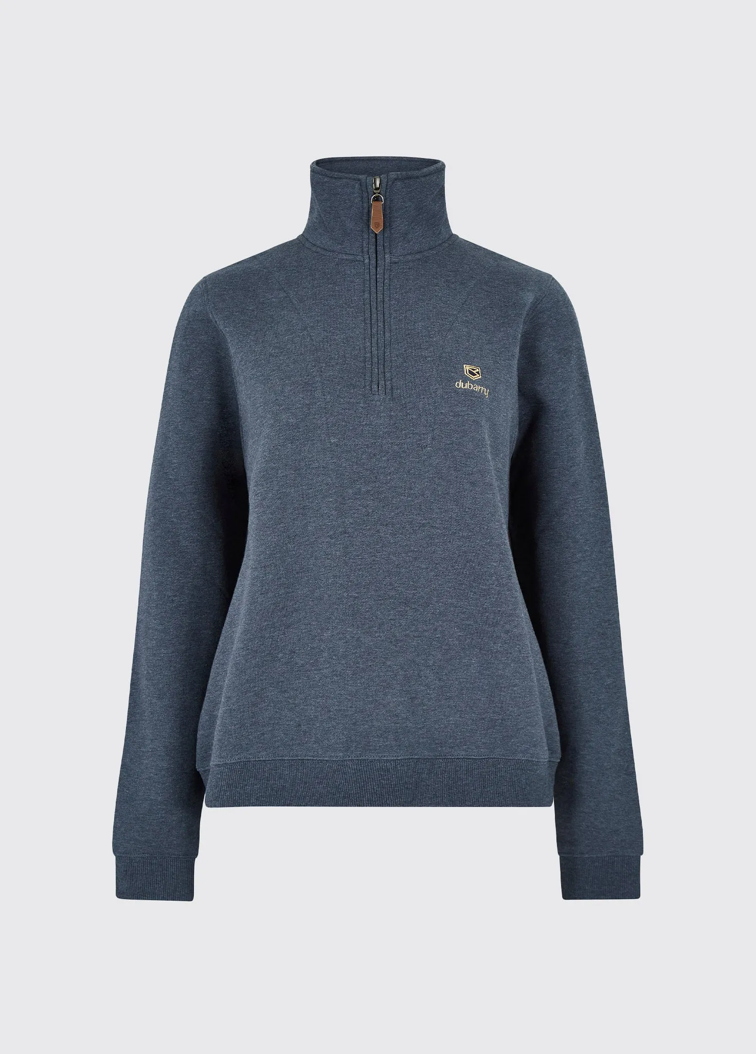 Seasonal Warmth Year Round Castlemartyr Women's Quarter Zip Sweatshirt - Denim