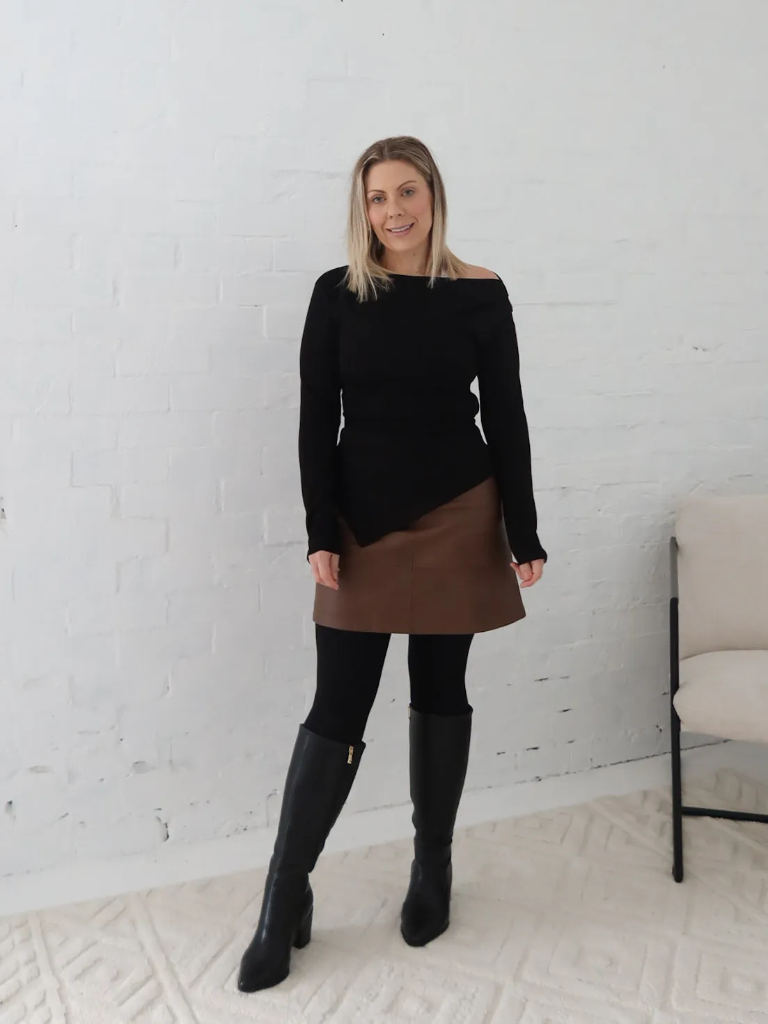 Tropical theme Yasmine Skirt - Brown