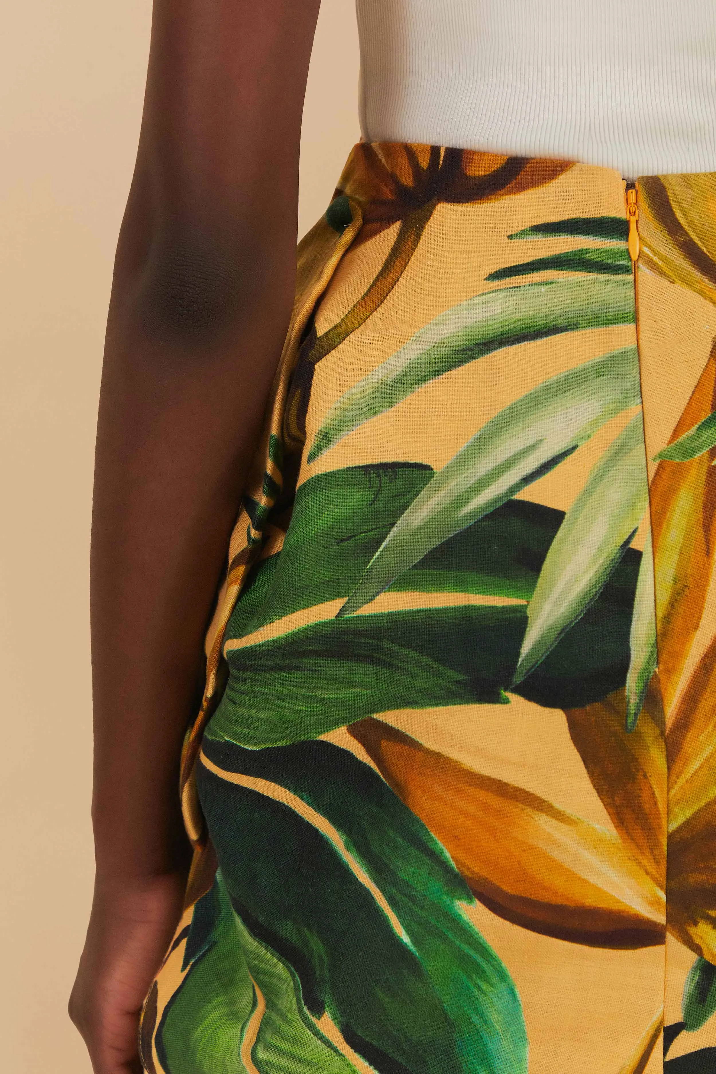 Yellow Bananart Side Bow Mini Skirt Weekend Vibes