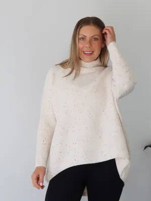 Fall Favorites Unisex Fit Yolanda Knit - Cream Fleck
