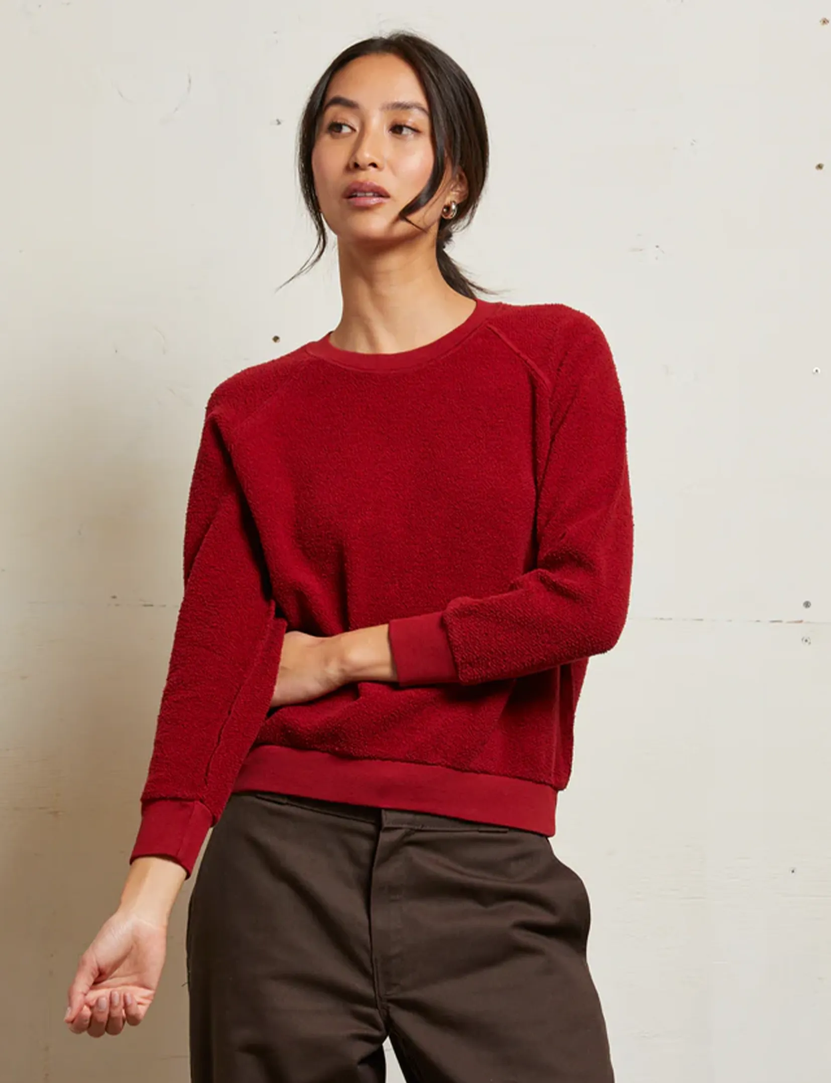 anti wrinkling Ziggy Inside Out Sweatshirt, Maple