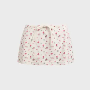 Breezy Mood Street Edge GUIZIO Dani Terry Mini Skort - Ditsy Floral